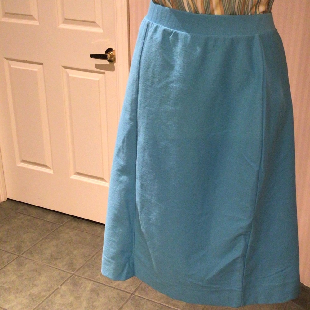 NWOT Slip on elastic waistband knee length skirt